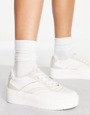 neutral chunky sneakers