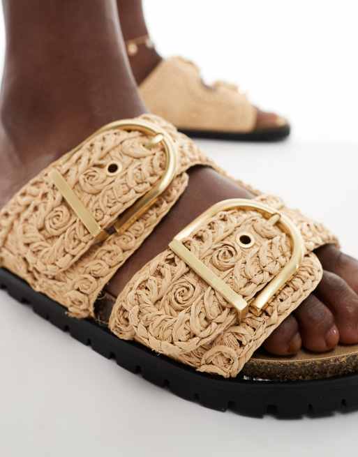 36サイズ　MEDI WESTERN BUCKLE SANDALS SuperCush Estelle Western Buckle Footbed Sandal | maurices
