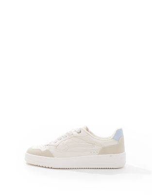 Stradivarius Flatform Sneakers In White