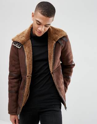 asos aviator jacket mens