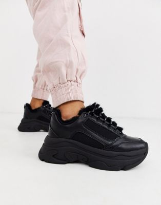 chunky black sneakers