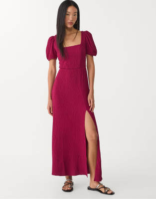 Stradivarius - Flowing - Maxikleid in Hellrosa mit überkreuzter Rückseite