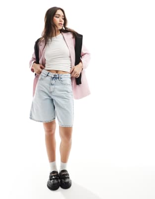 Stradivarius Oversized Blazer In Pink