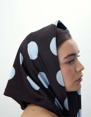 Stradivarius - Foulard à gros pois - Marron-Brown