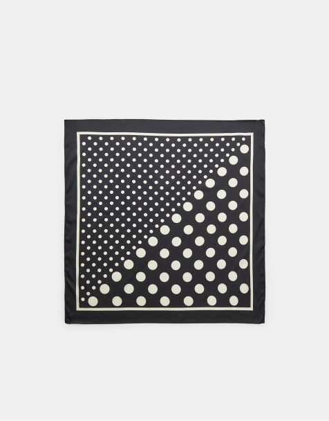 Stradivarius - Foulard à pois - Noir - view 1