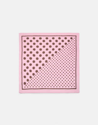 Stradivarius - Foulard à pois - Rose pastel