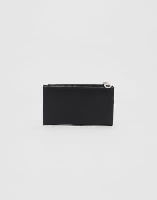 Stradivarius - Geldbörse in Schwarz mit Reißverschluss