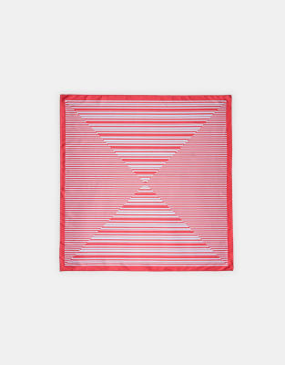 Stradivarius - Gestreiftes Tuch in Rot