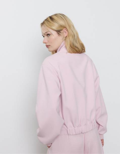 Stradivarius - Giacca accollata rosa salmone con maniche a sbuffo - view 1