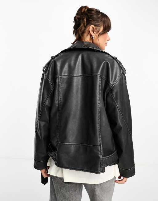 Stradivarius Giacca Biker Oversize Stradivarius Giacca Biker