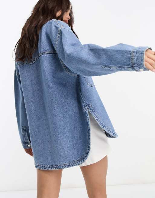 Donna Stradivarius Giubbotto Jeans Oversize Stradivarius D63 Jeans