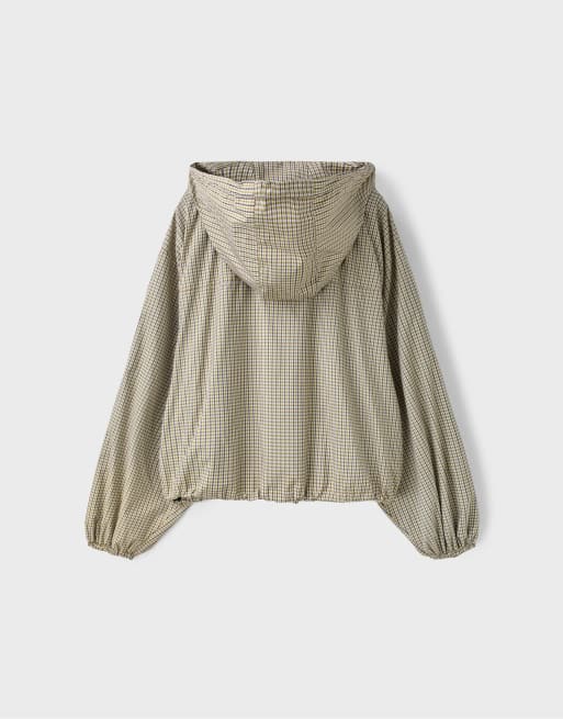 Stradivarius giacca tecnica a quadri beige, 7 di 7