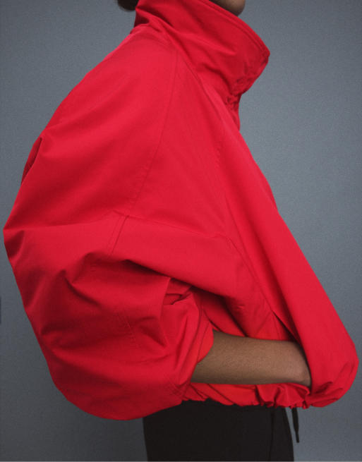 Stradivarius giacca tecnica balloon rossa, 4 di 7