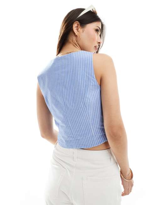 Gilet bleu stradivarius hotsell