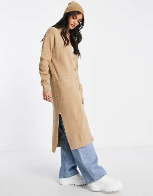 Stradivarius - Gilet long - Beige