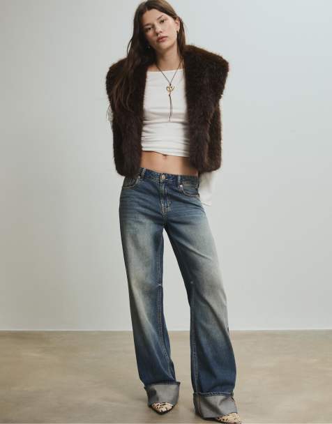 Stradivarius - Gilet marrone in pelliccia sintetica - view 1