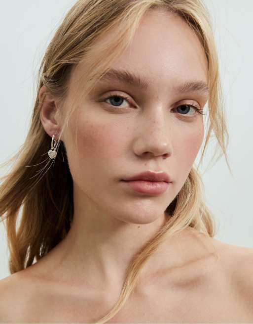 Stradivarius – Grå örhängen med creoler och hjärtform, 9-pack, 2 av 3