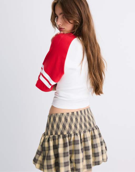 Stradivarius Graphic raglan t-shirt in red, 3 of 7