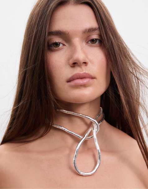 Stradivarius – Grått flexibelt halsband - view 1