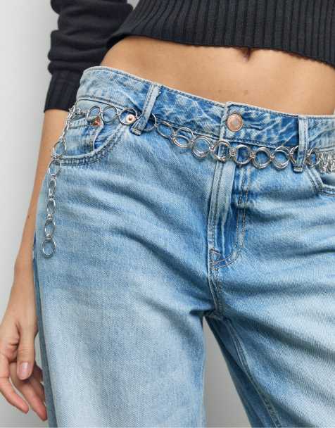 Stradivarius – Grått metallskärp med öglor - view 1