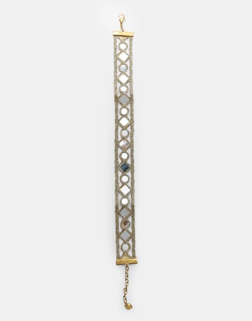Stradivarius - Guldfarvet mini-choker med spejle, 4 af 4