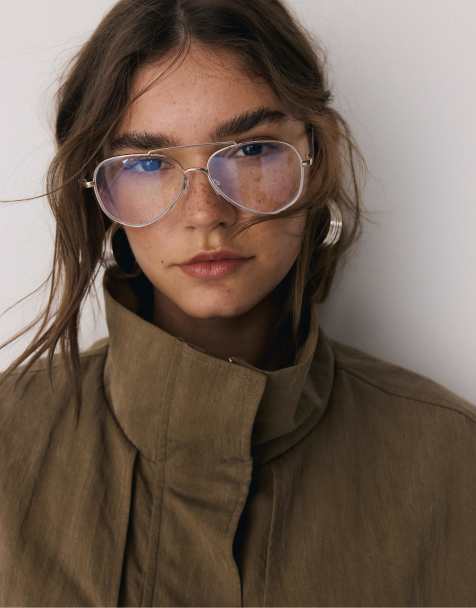 Stradivarius - Gyldenbrun flagrende utility-vest - view 1