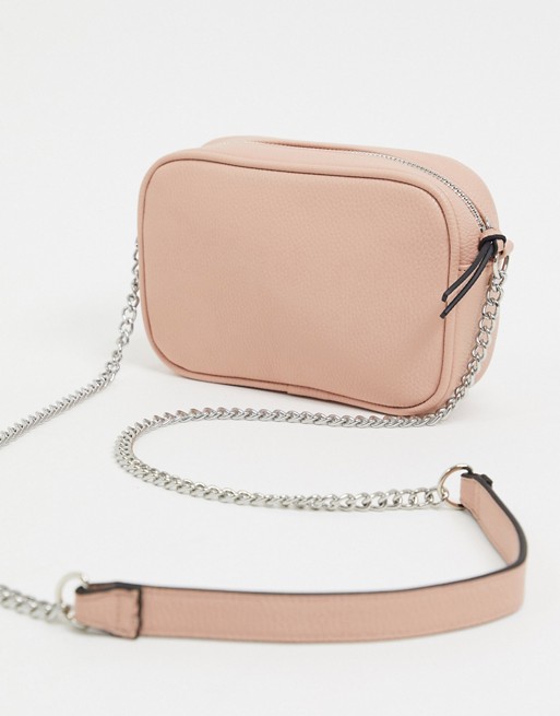 Stradivarius handbag with zipper detail in pink