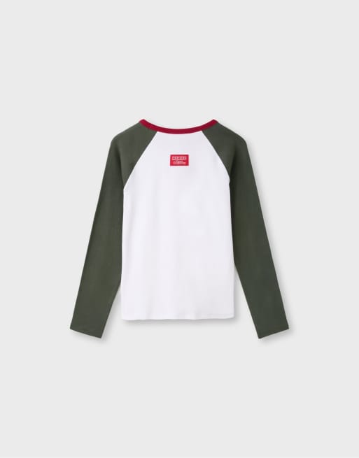 Stradivarius Haribo T-shirt in kaki, 7 van 7