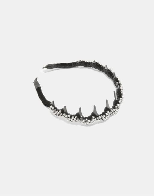 Stradivarius hårt diadem med skimrande detalj i grått, 4 av 4
