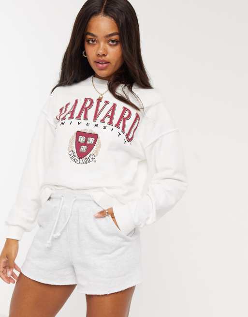 White sale harvard sweatshirt