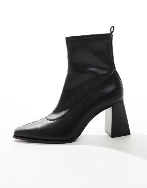 Cheap black heeled ankle boots 2025
