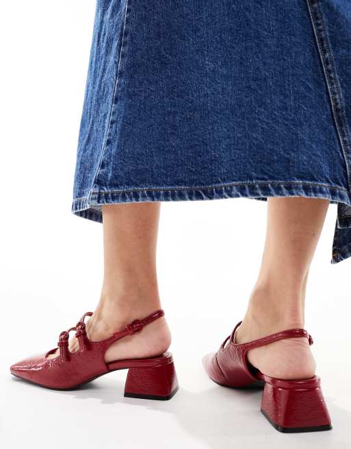Stradivarius red shoes hotsell