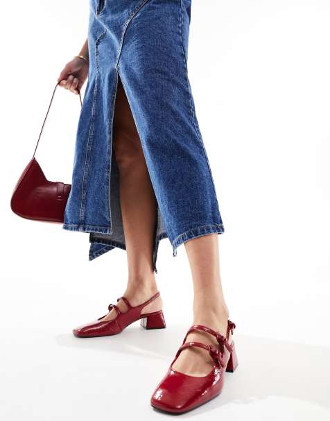 Asos red high heels sale