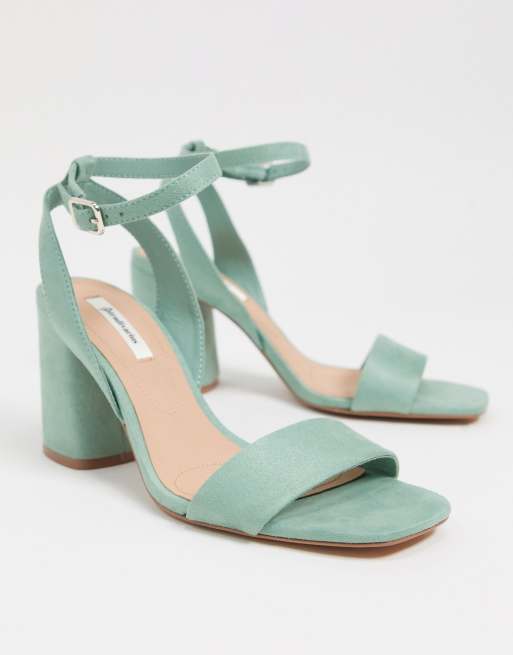 Stradivarius heeled sandal in mint | ASOS