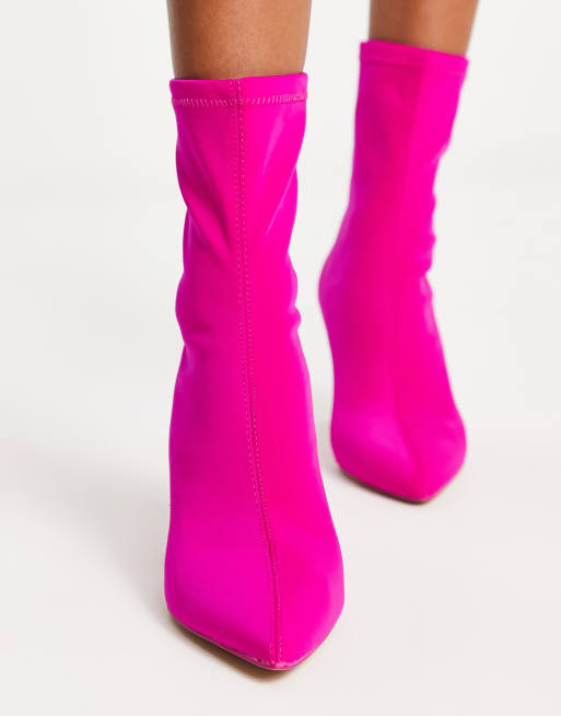 Hot pink sock clearance boots