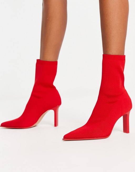 Red sock hot sale heel boots