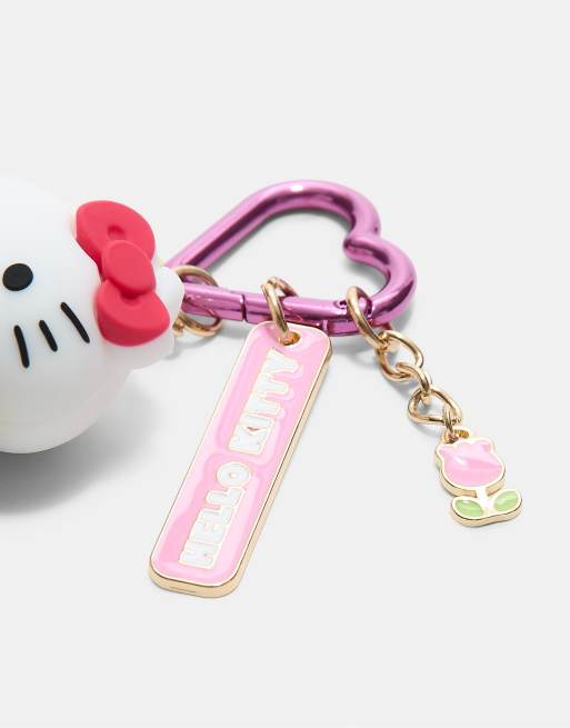 Stradivarius Hello kitty charm key ring in blue, 2 of 3
