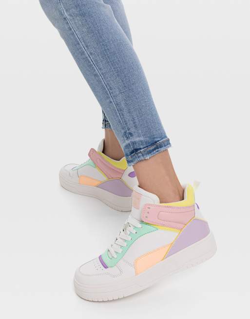 Stradivarius - Hi-top-sneakers i multifarve