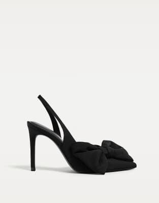  high-heel shoes with bow 