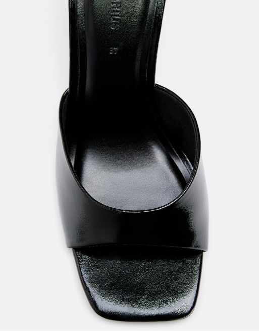 Stradivarius High heeled mules in black in black, 5 of 7
