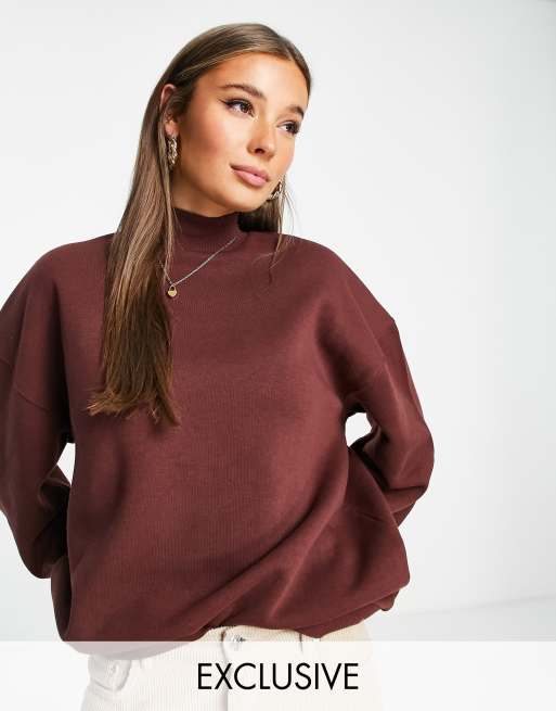 High neck sweat top new arrivals