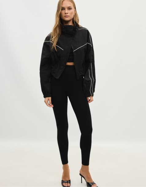 Stradivarius High-waist seamless leggings in black - view 1