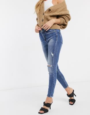 medium wash high waisted jeans