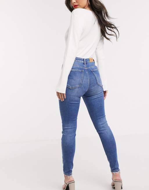 stradivarius skinny jeans high waist