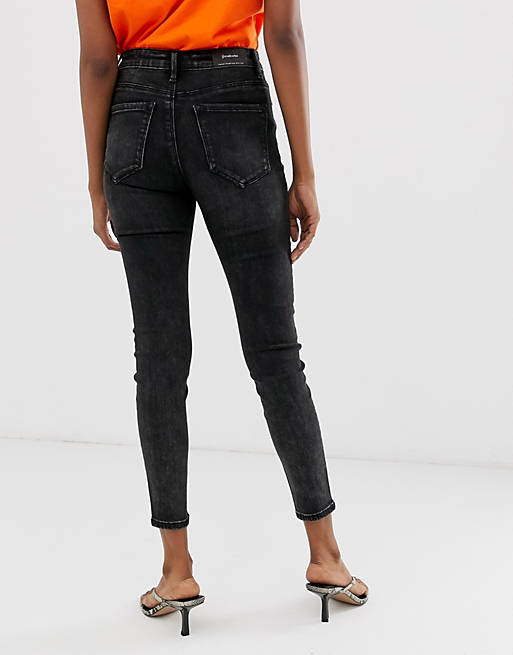 Jeans Stradivarius high waist skinny jeans in black wash 
