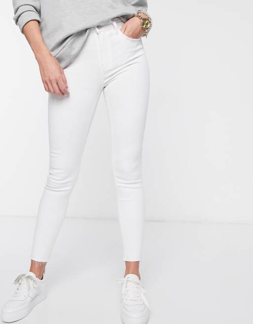 High waisted deals white skinny jeans