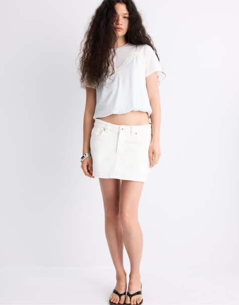 Stradivarius - Himmelblå T-shirt i to lag med camisole-top yderst - view 1