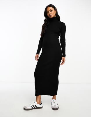 Damen Strickkleid Schwarz, Größe 40 – Kurzärmlig, Etui-Silhouette