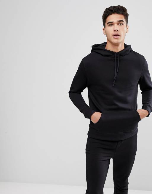 Stradivarius seamless sculpt hoodie in black, ASOS