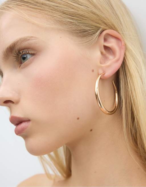 Stradivarius Hoop earrings in gold, 3 of 4